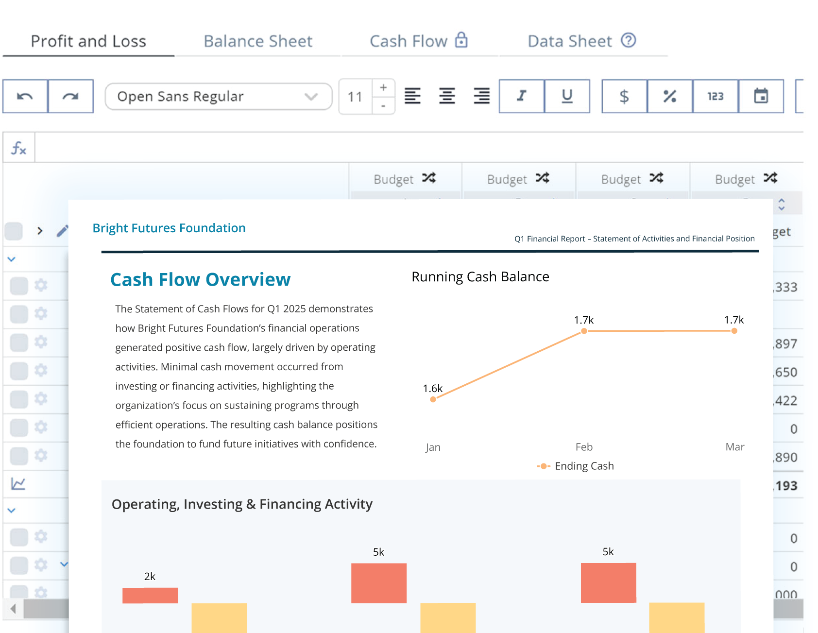 nnprofit cashflow planning