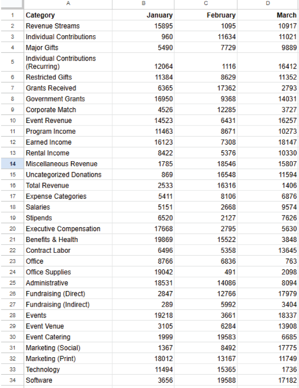 Excel Spreadsheet